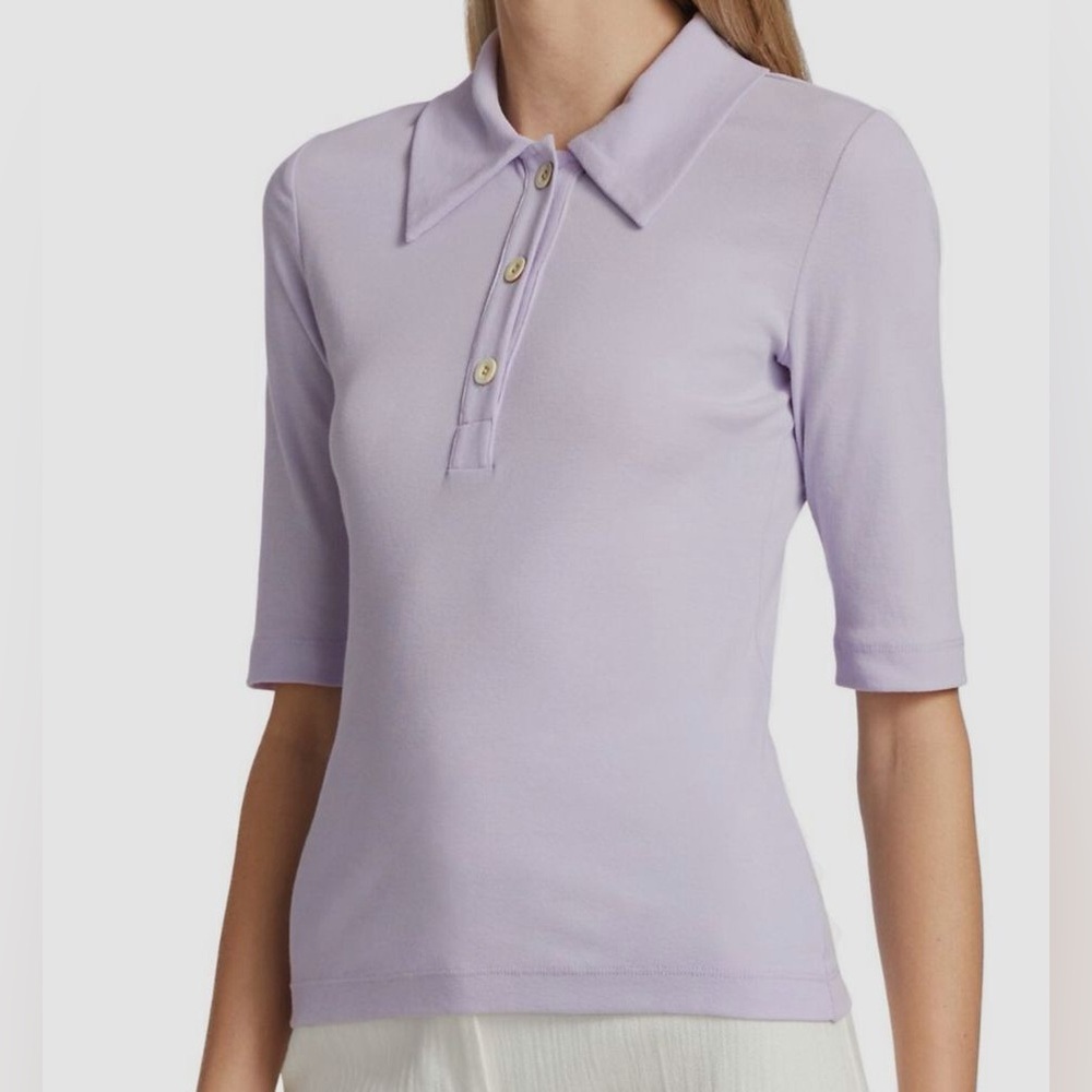 NEW ROSETTA GETTY
Cotton Polo T-Shirt Lavender